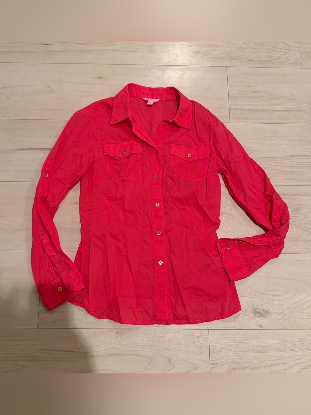 Lilly Pulitzer Hot Pink Button-Down Shirt
